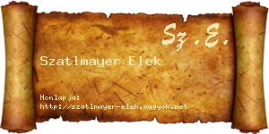 Szatlmayer Elek névjegykártya